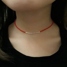 Elegant Choker, Choker in red This choker / necklace is a great finish to any outfit.The fastening is a lobster type in addition to a 2 inch finish.You can choose from sizes 12 to 16 inches, the model size of the photo is 12 inches. In the middle is a silver or silver pendant,which are combined with a gold or silver clasp. Shipping: Each product is carefully packaged in a gift bag and packaged in an air bubble bag. Delivery time: we try to fulfill your orders as soon as possible.If the product i Trendy Red Choker For Party, Trendy Red Party Choker, Trendy Red Beaded Necklace For Party, Trendy Red Choker As Gift, Trendy Red Round Bead Necklaces, Trendy Red Necklaces With Round Beads, Trendy Red Round Beads Necklace, Silver Beaded Choker As A Gift, Trendy Red Beads For Gifts