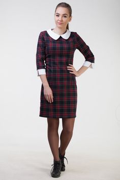 Cute black plaid dress Midi black dress white collar Black tartan dress  White collar dress Black pe Fitted Plaid Preppy Dress For Fall, Fitted Plaid Dress For Fall, Preppy Style, Fitted Plaid Dress For Fall In Preppy Style, Classic Fitted Plaid Dress For Fall, Preppy Fitted Collared Dress, Fitted Black Knee-length Plaid Dress, Classic Black Dress With Collar, Winter Plaid Collared Dresses, Collared Fitted Plaid Dress