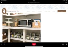 an image of a website page that is open to the store's products and services section