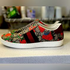 Slightly Worn, Comes With Original Gucci Bag And And Extra Pair Of Brand New White Laces Gucci Sneakers Women, Gucci Shoes Women, Gucci Sneakers, Sneakers Women, Gucci Shoes, Gucci Bag, Womens Shoes Sneakers, Womens Sneakers, Shoes Sneakers