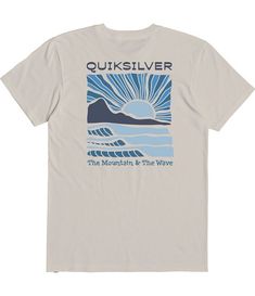 Quiksilver Tshirt Easy 30 day return policy Gray Summer Outdoor Top, Summer Outdoor T-shirt With Front Print, Graphic Tee Ideas, Surf Clothes, Dog Mom Life, Personalized T Shirt, Surf Tshirt, Nature Shirts, School Clothes