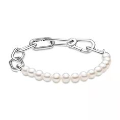 Adorn your wrist with our 925 Silver Pearl Silver Bracelet. Crafted from sterling silver, this exquisite piece intertwines lustrous pearls with intricate silver details, exuding timeless elegance. Elevate your style with this fusion of sophistication and grace. Modern Silver Pearl Bracelet For Formal Occasions, Sterling Silver White Gold Bracelets With Pearl Chain, White Gold Sterling Silver Bracelets With Pearl Chain, White Gold Sterling Silver Bracelet With Pearl Chain, Sterling Silver Pearl Chain Bracelet, Sterling Silver Bracelets With Pearl Charm, Sterling Silver Bracelets With Pearl Chain, Sterling Silver Bracelet With Pearl Chain, Silver Sterling Bracelets With Pearl Charm