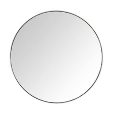 a round mirror on a white background