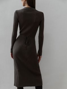 Winter Bodycon V-neck Dress, Stretch V-neck Sweater Dress For Date Night, Winter Stretch V-neck Dress, Winter V-neck Bodycon Dress, Fitted Knee-length V-neck Winter Dress, Ribbed V-neck Sweater Dress For Date Night, Fitted Knee-length V-neck Dress For Winter, Fall V-neck Bodycon Dress, Fall Bodycon V-neck Dress