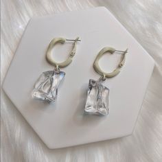 Feel Free To Send The Offer Once You Have Your Selections Ready In A Bundle. Cute Pair Of Ice Cubes Drop Earrings New Chic White Crystal Earrings For Party, Trendy White Metal Earrings, Chic White Hypoallergenic Jewelry, Nickel-free White Crystal Metal Earrings, Trendy Nickel-free White Earrings, Nickel-free White Metal Crystal Earrings, Nickel-free White Casual Jewelry, Trendy Clear Drop Earrings, Trendy White Nickel-free Earrings