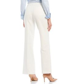 Calvin Klein Classic Fit Straight Leg Luxe Stretch Pants | Dillard's Modern Mid-rise Bottoms With Welt Pockets, Calvin Klein Wide Leg Bottoms For Fall, Elegant Wide-leg Pants With 4-way Stretch, Straight Leg Elastane Jeans For Business Casual, Elegant High-waisted Stretch Pants, Elegant High-waisted 4-way Stretch Pants, Stretch Pants With Belt Loops And Wide Leg, Chic Straight Pants With 4-way Stretch, Chic Calvin Klein Pants For Fall