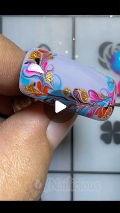 Dotting Tool Nail Art, Waterfall Designs, Nail Polish Art Designs, Nail Board, Nail Art At Home, Fancy Nails Designs, Nail Polish Art