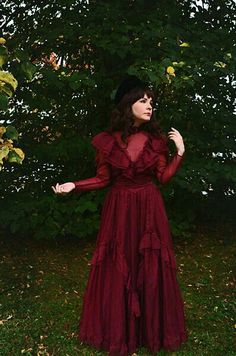 Vintage Gunne Sax Dress, Sax Dress, Gunne Sax Dress, Retro Pin Up, My Color, Jessica Mcclintock, Gunne Sax, Burgundy Dress