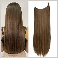 * Specifications - Length: About 22 Inch; Weight: About 4.4 Oz; This Straight Hair Extension Has A Variety Of Colors. You Can Choose The Color Suitable For Your Hair, Which Can Increase Your Charm. * Material - 100% Synthetic High Temperature Fiber. No Clips, No Glue, No Tape, Which Is Harmless To Your Hair. Add The Length, Volume And Fullness To A Ponytail Or A Bun Just In Seconds. Smooth And Less Tangled, Not Heavy. * Easy To Use- Unlike The Traditional Clip In Hair Extensions, This One-Piece Chestnut Brown Color, Straight Hair Extensions, Clip In Hair, Chestnut Brown, Clip In Hair Extensions, Hair Extension, Straight Hair, Clip Ins, High Temperature