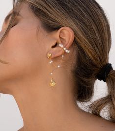 New Tendence. Accesories 24 quilates gold-plated Adjustable Gold Clip-on Ear Cuff, Gold-plated Pierced Ear Cuff, Gold-plated Ear Cuff With Matching Earrings, Gold Plated Pierced Ear Cuff, Gold Plated Ear Cuff For Pierced Ears, Adjustable Gold Plated Ear Cuff, Yellow Gold Dangle Ear Cuff For Pierced Ears, Yellow Gold Dangle Ear Cuff, Adjustable Gold Clip-on Cartilage Earrings