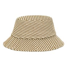 Neutral Stripe Bucket Hat Striped Bucket Hat, Custom Swimwear, Montce Swim, Striped Fabric, Fabric Details, Textured Fabric, Workout Shorts, Bucket Hat, Quality Fabric