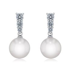 From the MIKIMOTO Morning Dew Collection, these earrings feature 9-9.5mm Akoya cultured pearls with 1/2ctw diamonds, set in 18k white gold. MIKIMOTO Style#: PEA643DW90 Classic Pearl Bridal Earrings With Diamond Accents, Classic Bridal Pearl Earrings With Diamond Accents, Formal Diamond White Pearl Earrings With Diamond Accents, Fine Jewelry Pearl Earrings With Brilliant Cut, Fine Jewelry Pearl Earrings With Prong Setting, Diamond White Akoya Pearl Earrings With Prong Setting, Classic Diamond Drop Pearl Earrings, Classic Round Cut Cubic Zirconia Pearl Earrings, Formal Diamond White Pearl Earrings With Prong Setting