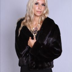 One Of A Kind And Last One In Stock! Made With Genuine Mink Fur Sports A Shawl Collar. Has Pockets On The Front Of The Jacket. Made With Custom European Silk Lining Designed With An Eisenhower Waist Length Cut Made In Usa Sleeves 25", Yoke 16", Length 21" Mink Colored Long Sleeve Evening Outerwear, Luxury Long Sleeve Fur Coat For Evening, Luxury Evening Fur Coat, Luxury Mink-colored Evening Outerwear, Luxury Mink Colored Evening Outerwear, Mink Jacket, Mink Fur, Waist Length, Shawl Collar