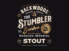 The Stumbler by Jordan Wilson on Dribbble Jordan Wilson, Whiskey Packaging, Bourbon Brands, Beer Label Design, Creative Typography Design, Living Brand, Bottle Images, Alcohol Packaging, Artist Branding