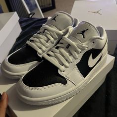 Nike Air Jordan 1 Low. Panda Color Way. Women’s Size: 8 Dead Stock, Never Been Worn. Nike High Tops, Nike Air Jordan 1 Low, Womens Basketball Shoes, Nike Sneakers Women, Nike Pegasus, Nike Air Zoom Pegasus, Fashion Shoes Sneakers, Black And White Sneakers, Nike React