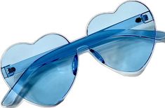 Fun Blue Sunglasses For Party, Fun Blue Sunglasses For Parties, Blue Tinted Sunglasses As Gift, Playful Blue Sunglasses For Party, Playful Blue Party Sunglasses, Adjustable Clear Sunglasses For Parties, Trendy Blue Sunglasses As Gift, Trendy Blue Sunglasses For Gift, Playful Sunglasses For Valentine's Day Party