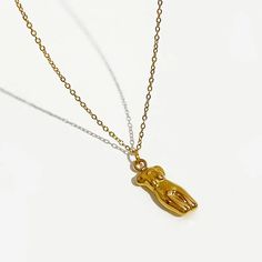 Chic Gold Female Figure Pendant Necklace Necklace For Women Gold, Stackable Jewelry, Female Figure, Female Body, Statement Bracelet, Fashion Chic, Divine Feminine, Metal Necklaces, Chain Earrings