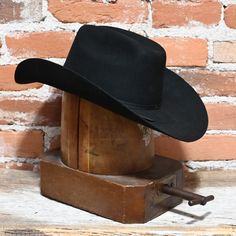 Ride into style with the Stetson Rodeo Jr Felt Hat! This black cowboy hat is perfect for kids, keeping them cool and shaded while adding a touch of western charm to their look. Yee-haw! Additional Information: PLU: HTC-SWROJR-0134 Tech Spec: 3 1/2" brim, OSFA Brand: STETSON Fitted Western Felt Hat For Outdoor, Western Style Fitted Felt Hat For Outdoor, Western Style Solid Color Hat Bands For Outdoor, Western Wide Brim Top Hat For Rodeo, Western Style Curved Brim Top Hat For Rodeo, Western Top Hat With Curved Brim, Western Style Short Brim Top Hat For Outdoor, Western Style Top Hat With Short Brim, Country Style Brimmed Top Hat For Ranch