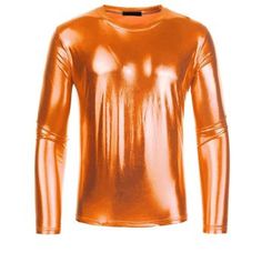 Featuring a metallic texture, this long-sleeve T-shirt makes you eye-catching in the crowd. Made of stretch fabric, it ensures more flexibility when you are moving. Hand Wash Only. You can pair the shining T-shirt with a jacket, jeans, or punk pants for a stylish look. Brilliant bright under the light. Suitable for parties, clubs, discos, festivals, carnivals, nights out, proms, and daily casual wear. Sparkle T-shirts enhance your charm and give you a street-trend look. Metallic Fitted Long Sleeve Tops, Shiny Fitted Long Sleeve Tops, Metallic Long Sleeve Tops For Fall, Long Sleeve T-shirt For Fall Party, Jockey Mens, Punk Pants, Metallic Texture, Sleeve Packaging, Street Trends