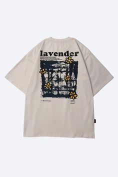 LAVENDER - NOEVOM Leisure Cotton T-shirt With Screen Print, Sports Cotton T-shirt With Back Print, Sporty Cotton T-shirt For Leisure, Spring Cotton T-shirt With Back Print, Casual Screen Print Cotton T-shirt, Cotton Spring T-shirt With Back Print, Cotton T-shirt With Text Print For Leisure, Cotton Short Sleeve Leisure T-shirt, Cotton T-shirt With Back Print For Spring