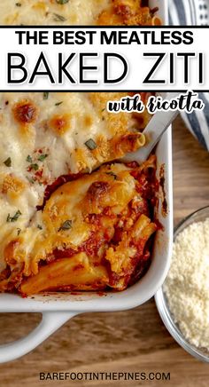 the best meatless baked ziti with ricotta