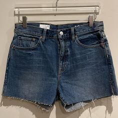 High Rise Denim Cutoff Shorts, 5 Pocket, Zip And Button, Lightly Distressed Rise 11in Waist 30in Inseam 2 3/4in Faithful The Brand, Anthropologie, Free People, Spell And The Gypsy, Boho Chic, Bohemian, Concert, Weekend Style, Festival Style, Street Style, Desert Style, Coachella, Stagecoach, Concert Weekend, Style Coachella, Gap Denim Shorts, Faithful The Brand, Desert Style, Style Festival, Black Jeans Women, Mom Denim, Desert Fashion