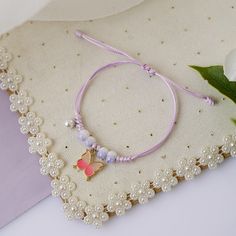 Material: Alloy Style: Cartoon Casual Purple Friendship Bracelets As Gift, Trendy Purple Friendship Bracelets As Gift, Cute Purple Friendship Bracelets, Cute Purple Friendship Bracelets As Gift, Cute Purple Friendship Bracelets For Gift, Cute Adjustable Purple Friendship Bracelets, Ring Necklace, Ceramics