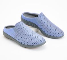 Step into Summer and feel supported all season long in these perforated neoprene mules. They're washable, so you can leisurely stroll sandy shorelines, bike past cranberry bogs, or walk a few extra city blocks. From RevitalignTM. Synthetic Clogs For Outdoor Activities In Spring, Spring Outdoor Slip-on Clogs, Spring Slip-on Clogs For Outdoor Activities, Comfortable Clogs For Spring Outdoor Activities, Comfortable Spring Clogs For Outdoor Activities, Spring Breathable Slip-ons For Sports, Spring Breathable Sports Slip-ons, Spring Sports Breathable Slip-ons, Breathable Synthetic Clogs For Spring