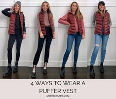 Puffer Vest Outfit Black, Long Puffer Vest Outfit, White Puffer Vest Outfit, Winter Vest Outfits, Black Puffer Vest Outfit, Puffer Vest Outfits, Puffy Vest Outfit, Fall Vest Outfits, Vest Outfit Ideas