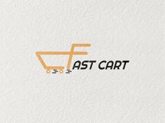 the ast cart logo is shown on a white paper with orange and black lettering