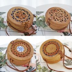 Description: Handmade from durable and sustainable rattan material, these Handbags are the perfect accessory for any beach day or vacation. With their unique woven design, they add a touch of charm to any outfit. Stay stylish and eco-friendly with these handcrafted beauties. Specifications: Style: Bohemian Shoulder Bags Material: Natural Rattan and Straw Lining Material: Polyester Shape: Circular Number of Handles/Straps: Single Size: See variant (handmade items may have 1-2 cm measurement error) Eco-friendly Brown Shoulder Bag For Vacation, Eco-friendly Palm Leaf Bag With Open Weave, Brown Braided Bags For Beach Season, Summer Beach Shoulder Bag Made From Palm Leaf, Everyday Braided Rattan Bag, Daily Use Braided Rattan Shoulder Bag, Eco-friendly Braided Travel Bag, Brown Braided Beach Bag For Summer, Bohemian Brown Shoulder Bag For Summer