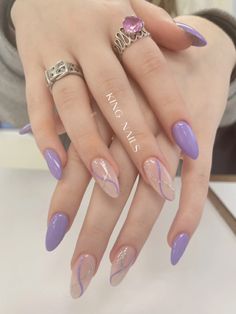 Lilac Nails, Purple Nail Designs, Her Nails, Nagel Inspo, Prom Nails, Nail Arts, Nail Polishes, Purple Nails