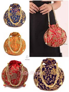 Offers:- 1) If You want delivery in India, then Price is almost half. 2)Buy 2 or more Products and get Automatic Discount (Applied for Major Countries). Want Express/Priority Shipping? You can select Express/Priority shipping while check out. In Shipping Column you can select Priority/Express Shipping For Fast Delivery.  Indian Handmade Women's Embroidered Clutch Purse Potli Bag Pouch Drawstring Bag Wedding Favor Return Gift For Guests Free Ship Product Item -: Potli Bags Size -: Length- 23cm , width- 22 cm Material -: Fabrics, Beads Accessibility : Used to carry earrings, rings, bracelets and other jewelry items. Coins, cards with easy accessibility which keeps your items anti-dust. Other usage as storage for necklaces, bangles and other accessories to prevent it from tangling There could Gold Shoulder Bag With Zari Work For Weddings, Gold Wedding Shoulder Bag With Zari Work, Elegant Multicolor Potli Bag With Dori Work, Handheld Embroidered Bag For Weddings, Rectangular Bags With Gold Embroidery For Wedding, Embroidered Shoulder Bag For Wedding, Multicolor Clutch For Wedding Festivals, Gold Embroidered Shoulder Bag For Wedding, Traditional Red Shoulder Bag For Wedding