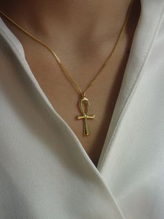 For Ready-to-ship items search here, https://etsy.me/39BDvMS Egyptian Ankh Cross Pendant Necklace / Sterling Silver Egypt Hieroglyphs pendant necklace / Protection Necklace / Egyptian Cross About Features- * Made to order * Materials: 925 Sterling Silver * Gold color: Yellow Gold Plating, White Gold Plating, and Rose Gold Plating * Pendant size: 31mm approx. * Layaway Plan Available * SKU: N161 Price is for a pair of earrings. If you need only one side, please message me for quote. As a referenc Symbolic Jewelry With Adjustable Chain, Cross Charm Necklaces For Gifts, Cross Shaped Charm Necklace For Gifts, Cross Necklace With Charms For Gifts, Cross Charms Necklace For Gifts, Amulet Style Ankh Jewelry For Gifts, Amulet Ankh Jewelry Gift, Amulet Ankh Jewelry For Gifts, Gold Ankh Jewelry For Gifts