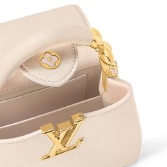 LOUIS VUITTON® - Capucines Mini - Quartz Louis Vuitton Capucines Mini, Capucines Mini, Louis Vuitton Capucines, Mini Collection, Compact Wallet, Louis Vuitton Official, Louis Vuitton Handbags, Luxury Handbags, Luggage Bags