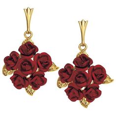 Notice that every petal of each flower is meticulously crafted and lavished with a vibrant crimson hue and set on shimmering 24kt gold-clad pierced earrings.The earrings arrive in our signature gift box -- ideal for safekeeping and gift-giving and included at no additional charge.Pair them with a beautiful necklace or bracelet from our rose jewelry collection. A Dozen Roses, Dozen Roses, Silver Rose Ring, Tiny Clothes, Danbury Mint, Rose Ring, Rose Jewelry, 24kt Gold, Accessories Jewelry Earrings