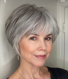 Tapered Bob Haircut, Short Haircuts Fine Hair, Short Textured Haircuts, Tapered Bob, Short Stacked Bob, Haircuts Over 50, Stacked Bob Haircuts, Grey Hair And Makeup, Short Stacked Bob Haircuts