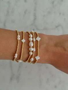 clover bracelet – ivory moon Surf Jewelry, Bracelet Stacks, Jewelry Lookbook