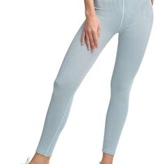 Fun Ribbed Leggings By Calvin Klein! Pale Blue And Black. High Waisted. Size Medium. Nwt! 7.24 Calvin Klein Stretch Activewear For Yoga, Calvin Klein Athleisure Activewear For Yoga, Ribbed Sports Bottoms For Spring, Spring Sports Ribbed Bottoms, Fitted Ribbed Athleisure Pants, Fitted Ribbed Pants For Athleisure, Fitted Ribbed Blue Activewear, Calvin Klein Casual Full Length Bottoms, Fitted Blue Ribbed Activewear