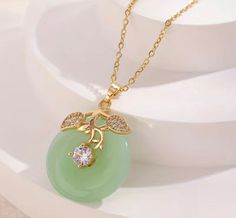 18k Gold Plated Jade Donut Necklace With beautiful rhinestones Donut Necklace, Henderson Nv, Gold Plated Necklace, Pendant Necklaces, Necklace Etsy, Jewelry Necklace Pendant, Jade, 18k Gold, Gold Plate