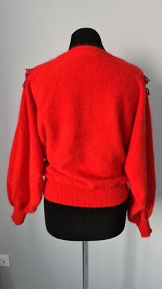 Vintage sweater, Size: s-m Please note, that this vintage item is pre-owned. Due to different screen properties, colors may slightly vary from the photo. If you have any other questions, please, don't hesitate to message me at any time. Red Retro Winter Tops, Retro Red Tops For Winter, Trendy Red Crew Neck Cardigan, Red Fitted Sweatshirt For Fall, Fitted Red Sweatshirt For Fall, Vintage Red Top For Winter, Vintage Red Tops For Winter, Red Crew Neck Sweater For Winter, Red Crew Neck Knitted Cardigan