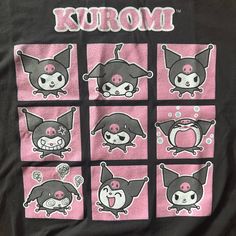 Nwt Kuromi T-Shirt Size Medium Hot Topic Kawaii Black T-shirt With Letter Print, Black Kawaii T-shirt With Character Print, Kawaii Black Crew Neck T-shirt, Kawaii Black Top With Character Print, Kawaii Black T-shirt With Screen Print, Black Kawaii Top With Character Print, Kawaii Pink Top With Screen Print, Pink Kawaii Top With Screen Print, Black Cotton Kawaii Top