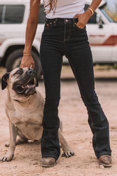 Since sitting around the campfire discussing our goals and visions for starting up Ringers Western, we have been so sure of one thing - providing quality and durable products that will last the harshest conditions. Our Denim range is nothing short of reliable - from paddock to PBR we have you covered.  Penny is our hig Womens Wrangler Clothes, Best Jeans For Cowboy Boots Women, Cropped Leather Pants Black Amd Cream Cow Boy Boots, Country Popular Jeans 2022, Women Cowgirl Jeans, Wrangler Western Pants, Best Bootleg Jeans, Women Jeans Western, Western Jeans Black