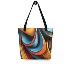 This Tote Bag is a versatile, high quality and comfortable addition to anyone's style. It is made from durable material and has comfortable dual handles. It will help you carry everything that matters and stand out from the crowd with its eye-catching design. It is printed on both sides. This product is made especially for you as soon as you place an order, which is why it takes us a bit longer to deliver it to you. Making products on demand instead of in bulk helps reduce overproduction, so tha Modern Large Capacity Multicolor Bag, Modern Multicolor Large Capacity Bag, Modern Multicolor Bag For Everyday Use, Modern Multicolor Bags For Everyday Use, Modern Multicolor Everyday Bags, Modern Multicolor Rectangular Shoulder Bag, Modern Multicolor Double Handle Bag, Modern Multicolor Travel Bags, Artistic Multicolor Bag With Adjustable Strap