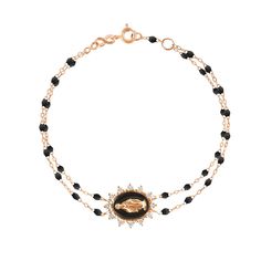 Gigi Clozeau - Madone Supreme Black diamond bracelet, Rose Gold, 6.7 Rose Gold Diamond Bracelet, Black Diamond Bracelet, Bracelet With Diamonds, Bracelet Rose Gold, Modern Light, Ancient Symbols, Rose Gold Diamonds, Sparkle Diamonds, Black Rose