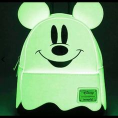 Loungefly Disney Ghost Mickey Mouse Halloween Glow-In-The-Dark Backpack Preorder. Condition Is New With Tags. Shipped With Usps Priority Mail. Details W: 9" X H: 10.5" X D: 4.5" Faux Leather Mini Backpack Applique And Embroidered Details White Halloween Backpack For Travel, White Halloween-themed Travel Backpack, White Backpack For Halloween, Halloween White Backpack, White Halloween Backpack, Themed White Backpack For Everyday Use, Disney Ghost, Mickey Ghost, Disney Bags Backpacks