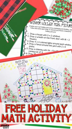 the free holiday math activity is perfect for kids to practice their writing and drawing skills