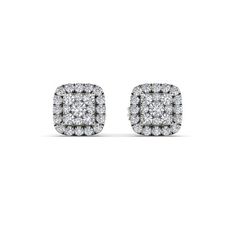 These exquisite 1/2 carat diamond earrings are simply stunning. Fashioned in 10k white gold, these earrings feature a square diamond center stone surrounded by a squared frame set with smaller accent diamonds. Size: one size. Gender: female. Age Group: adult. Classic Diamond White Square Cut Earrings, Classic Square Cut Diamond White Earrings, Diamond White Square Cut Diamond Earrings, White Cushion Cut Diamond Earrings For Formal Occasions, Square-cut Diamond White Earrings, Square Cut Diamond White Earrings, Rectangular White Gold Diamond Earrings With Accents, White Gold Square Cut Earrings For Anniversary, White Gold Square Cut Earrings With Diamond Accents