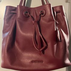 Beautiful Color For Fall ! Nwt Cole Haan Ga Bucket Bag Color : Tawny Port Grand Series Elegant Bucket Bag With Handles For Errands, Elegant Bucket Satchel For Errands, Elegant Pouch Bucket Bag For Errands, Orange Handbag, Braided Bag, Studded Handbag, Cole Haan Women, Black Leather Purse, Satchel Purse