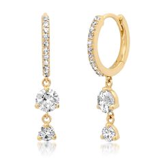 Floating diamond earrings are one of my all-time go-to styles. The diamonds appear to be floating perfectly below the ear and the setting is so discreet the diamonds sparkle like stars. Available in 14k yellow, rose, or white gold .75ctw diamonds Measures 4mm x 21.5mm By Curated by AB Vvs Clarity Diamond Drop Earrings In 14k Gold, Gold Bridal Earrings With Brilliant Cut Dangle, Yellow Gold Linear Earrings With Brilliant Cut For Wedding, Wedding Linear Earrings In Yellow Gold With Brilliant Cut, Yellow Gold Brilliant Cut Cubic Zirconia Linear Earrings, Gold Brilliant Cut Cubic Zirconia Linear Earrings, Yellow Gold Linear Earrings With Cubic Zirconia, Gold Diamond Linear Earrings With Brilliant Cut, Elegant Dangle Huggie Earrings With Brilliant Cut